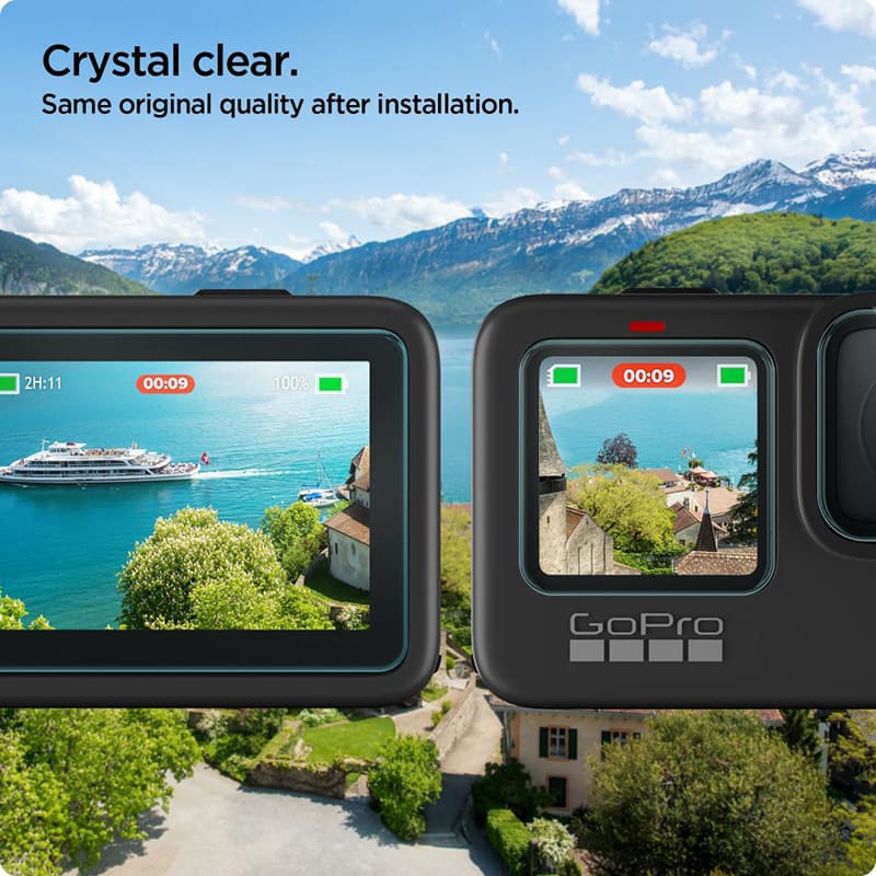 Spigen Glas.TR Slim + Film 2-Set - Glass and film set for GoPro Hero 12 / 11 / 10 / 9 (2 sets) 4