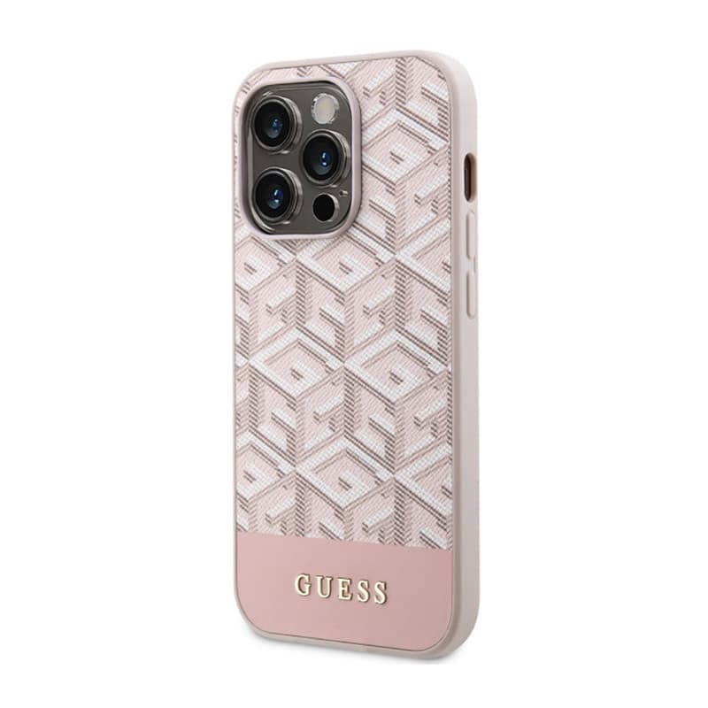 Guess GCube Stripes MagSafe - Case for iPhone 14 Pro (Pink) 2
