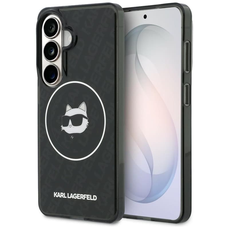 Karl Lagerfeld IML Repeated Choupette MagSafe - Samsung Galaxy S26 Case (Black)