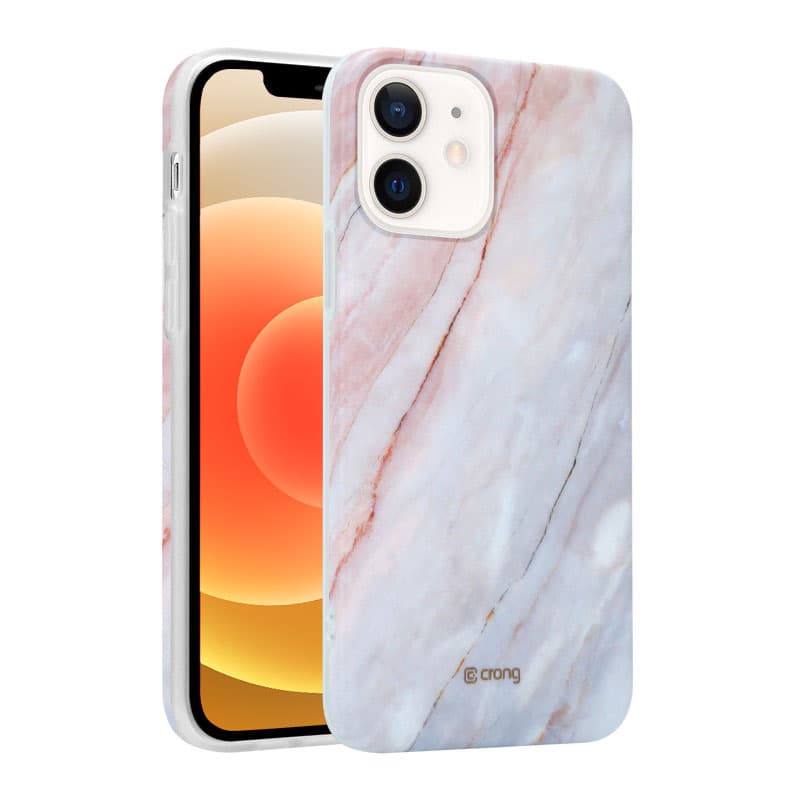 Crong Marble Case - Case for iPhone 12 Mini (Pink) 2