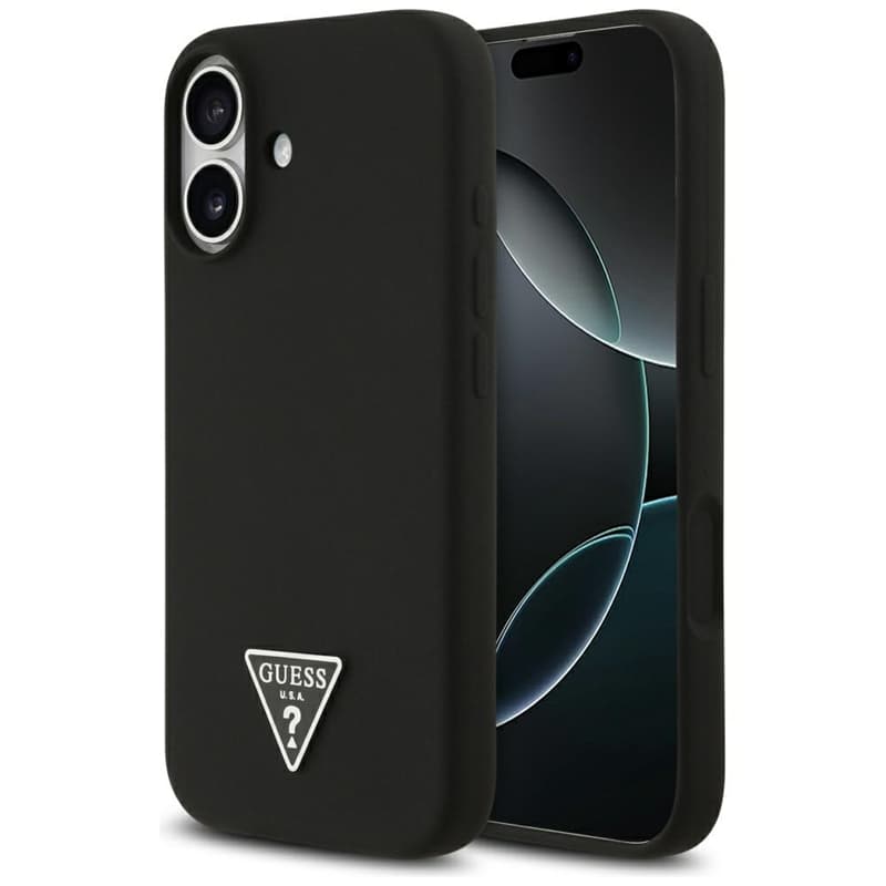 Guess Silicone Triangle Logo MagSafe - Case iPhone 17 (black) 1