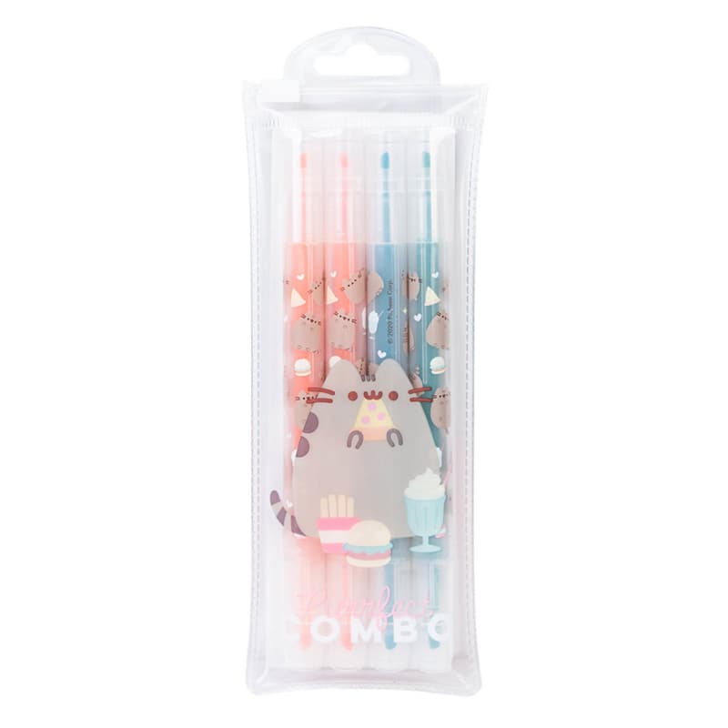 Pusheen - Foodie collection, double-sided markers / pens, set of 4 1