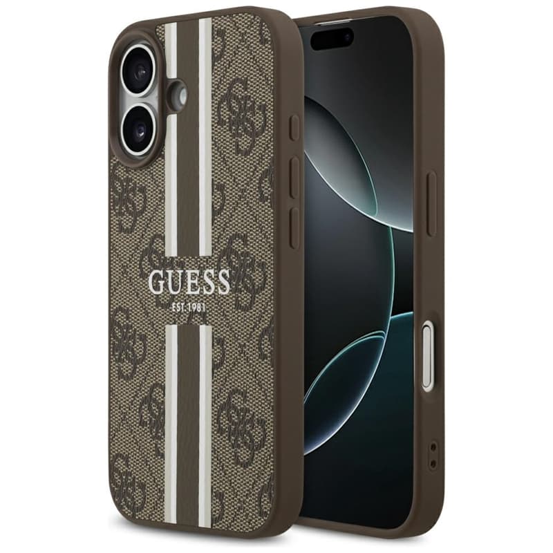 Guess 4G Printed Stripes MagSafe - Case iPhone 17 (brown) 1