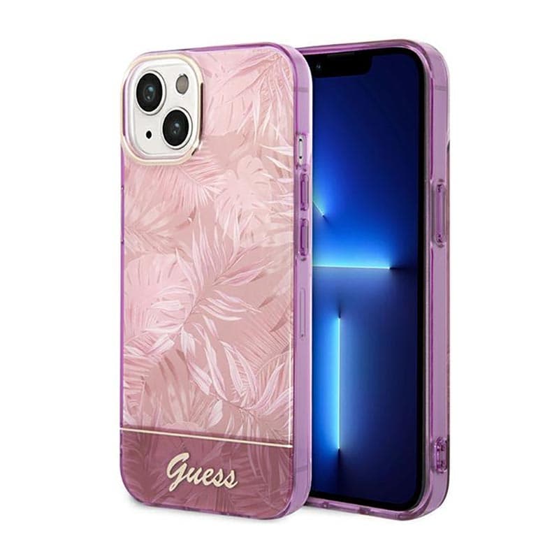 Guess Jungle Case - Case for iPhone 14 Plus (Pink) 1