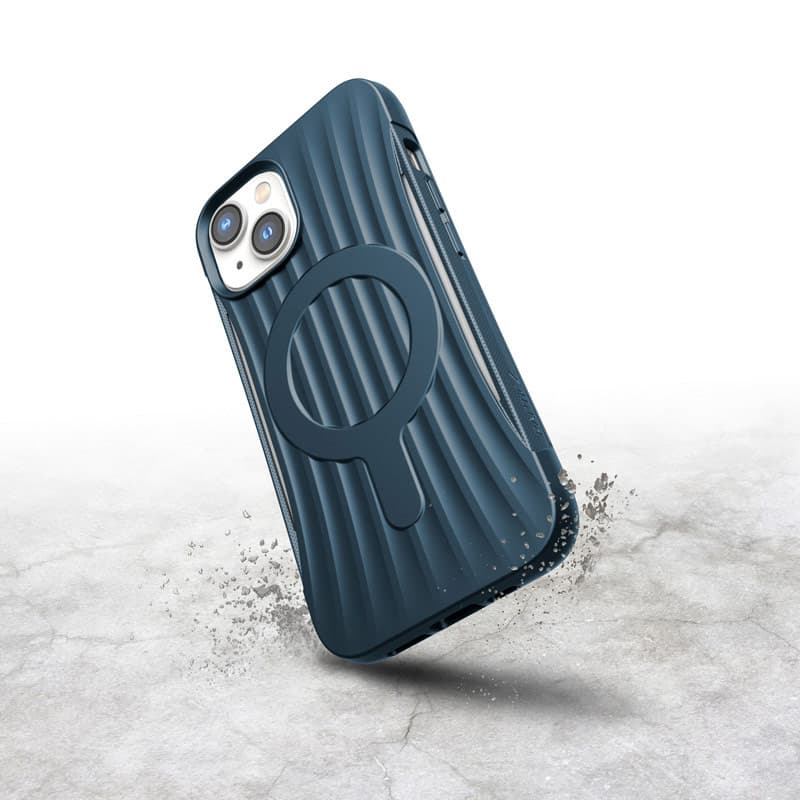 X-Doria Raptic Clutch MagSafe - Biodegradable case for iPhone 14 (Drop-Tested 3m) (Marine Blue) 6