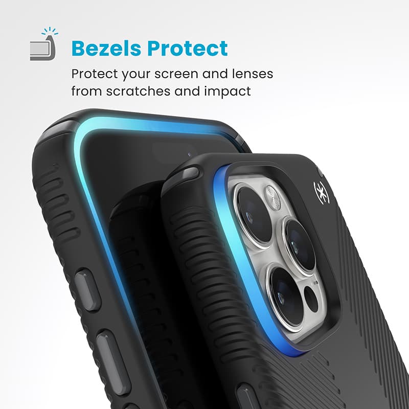 Speck Presidio2 Grip ClickLock & MagSafe - iPhone 16 Pro Max Case (Black / Slate Gray / White) 6