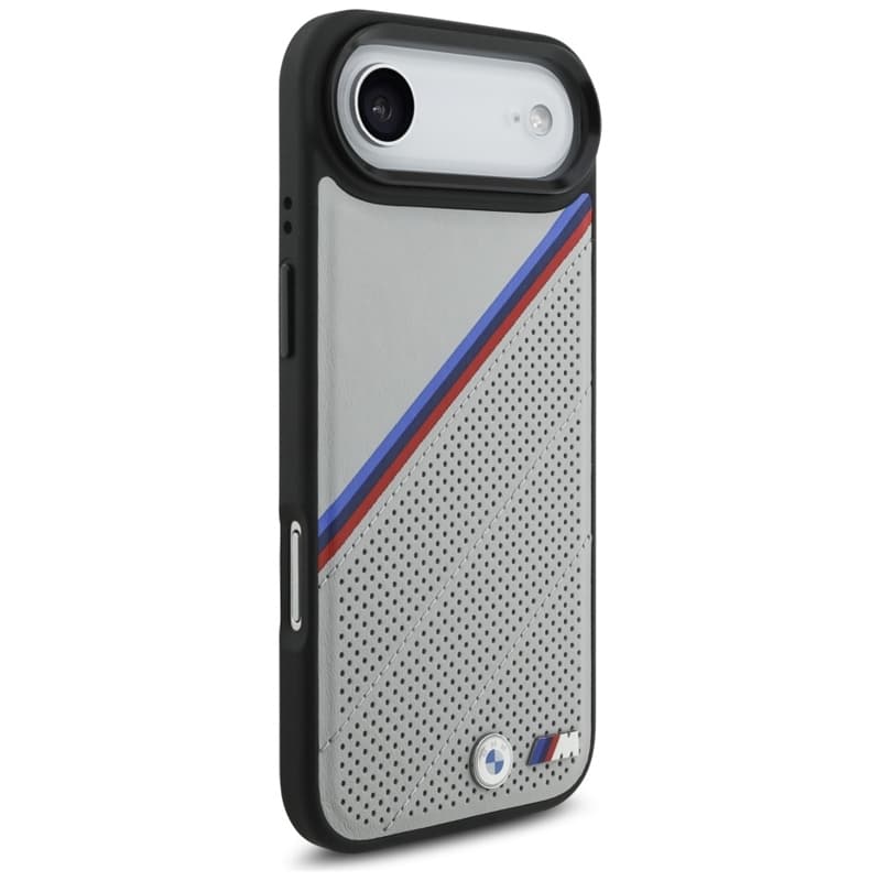 BMW M Tricolor Metal Logo MagSafe - iPhone Air Case (Gray) 4