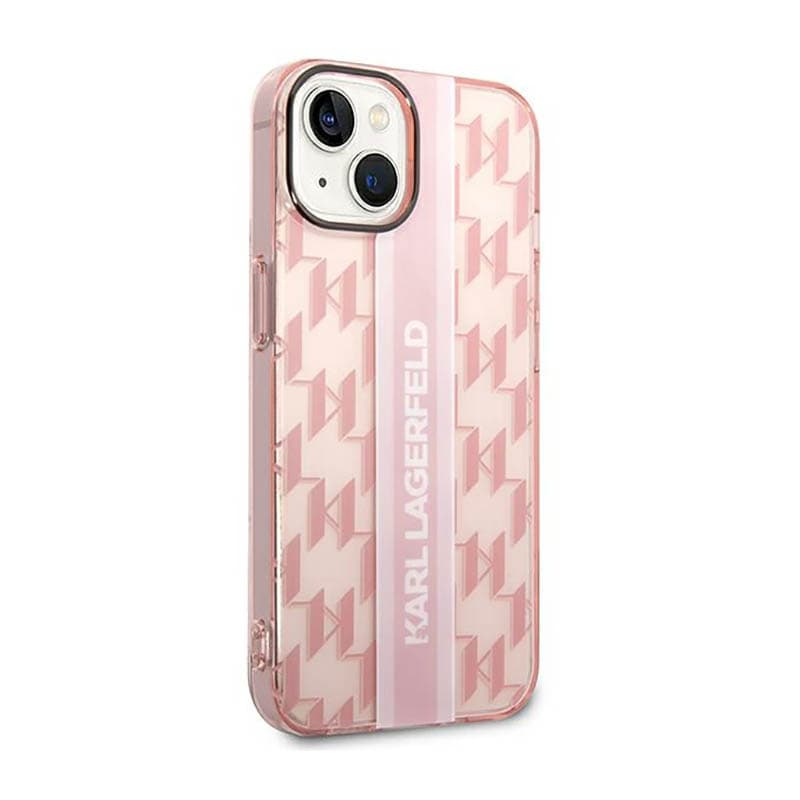 Karl Lagerfeld Mono Vertical Stripe - Case for iPhone 14 Plus (Pink) 4
