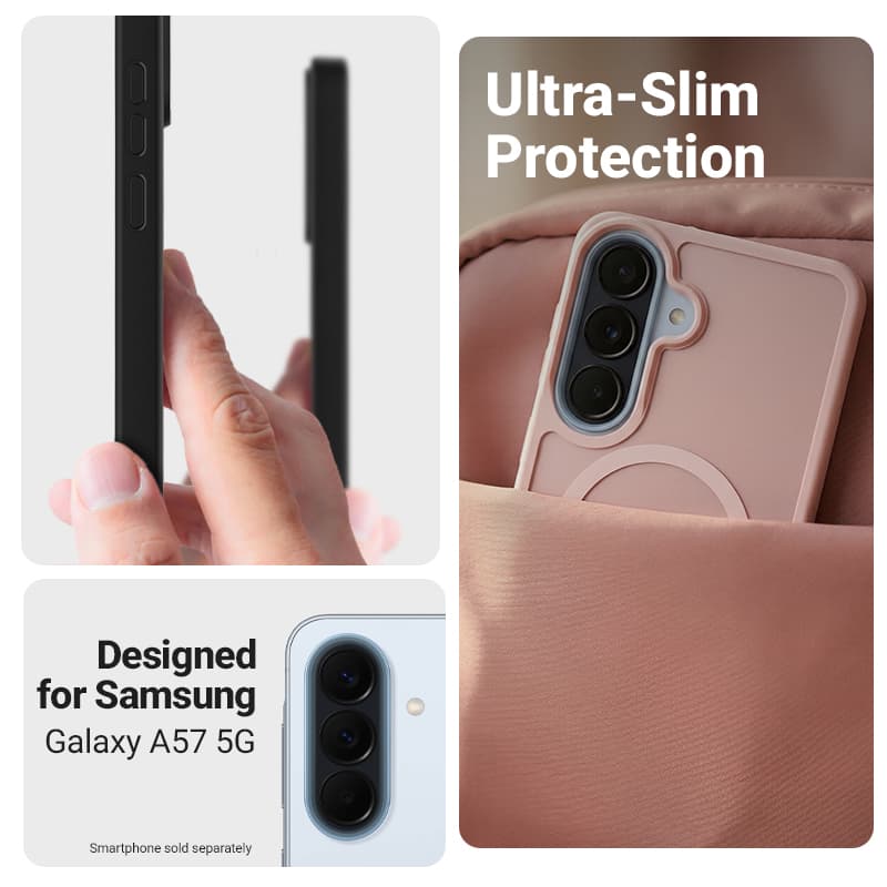 Crong Hybrid Matte Magnetic - MagSafe Case Samsung Galaxy A57 (Pink) 2