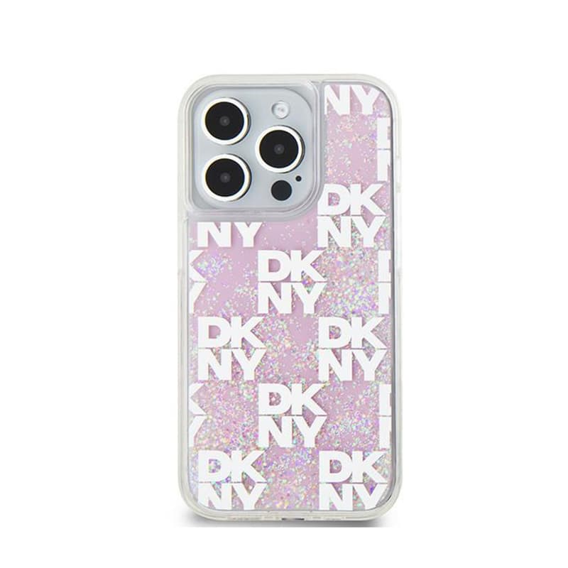 DKNY Liquid Glitter Multilogo - Case for iPhone 15 Pro (pink) 3