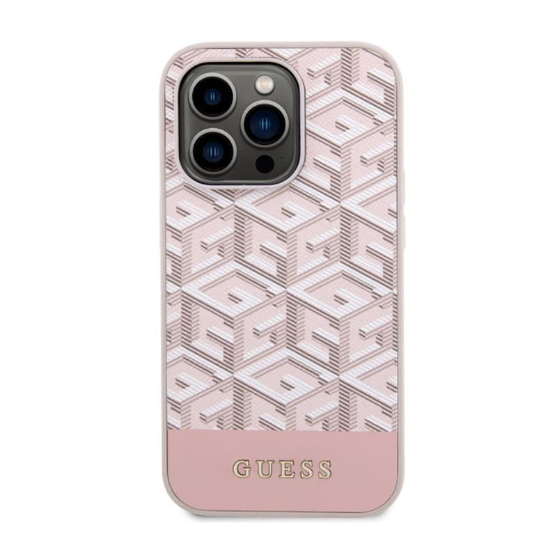 Guess GCube Stripes MagSafe - Case for iPhone 14 Pro (Pink) 3