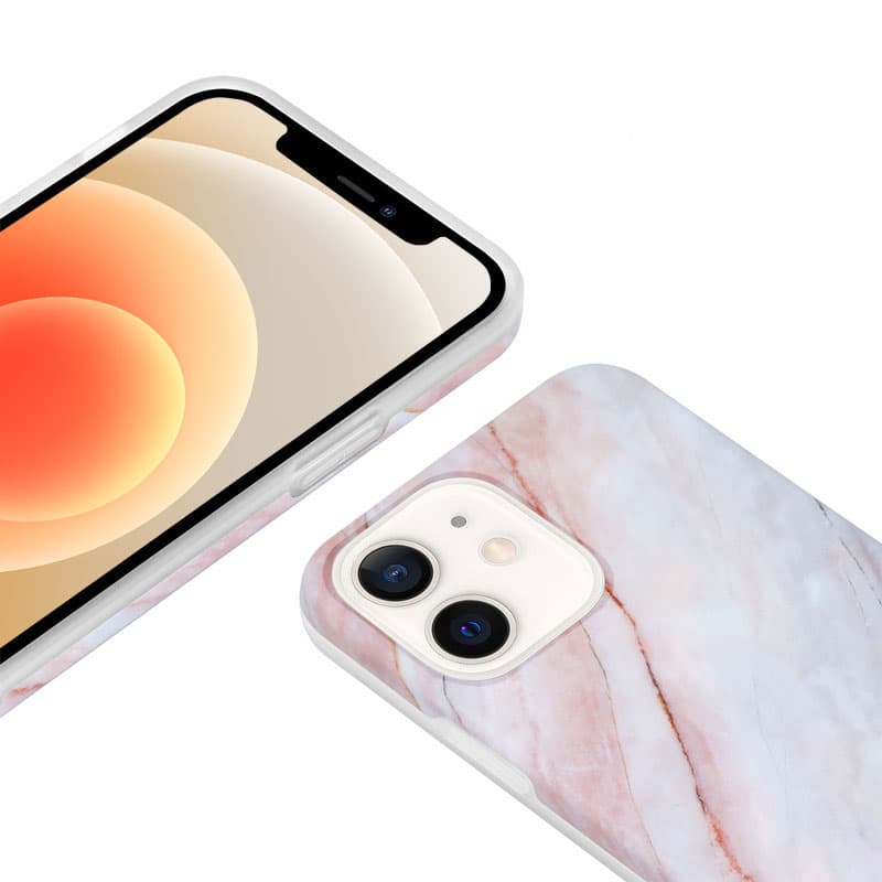 Crong Marble Case - Case for iPhone 12 Mini (Pink) 3