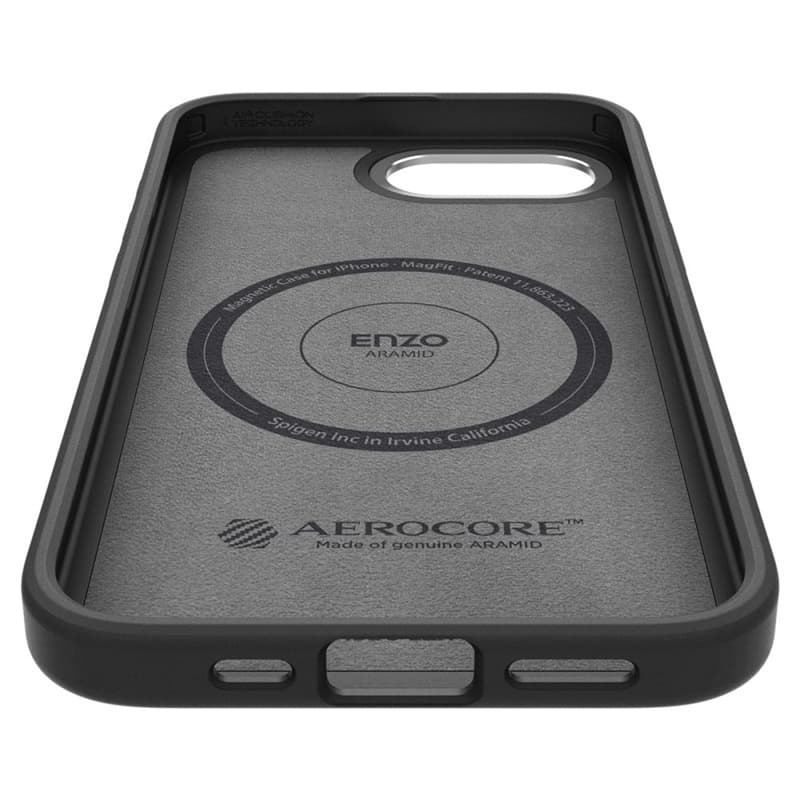 Spigen Enzo Aramid Mag MagSafe - Case for iPhone 17e / 16e (Black) 8