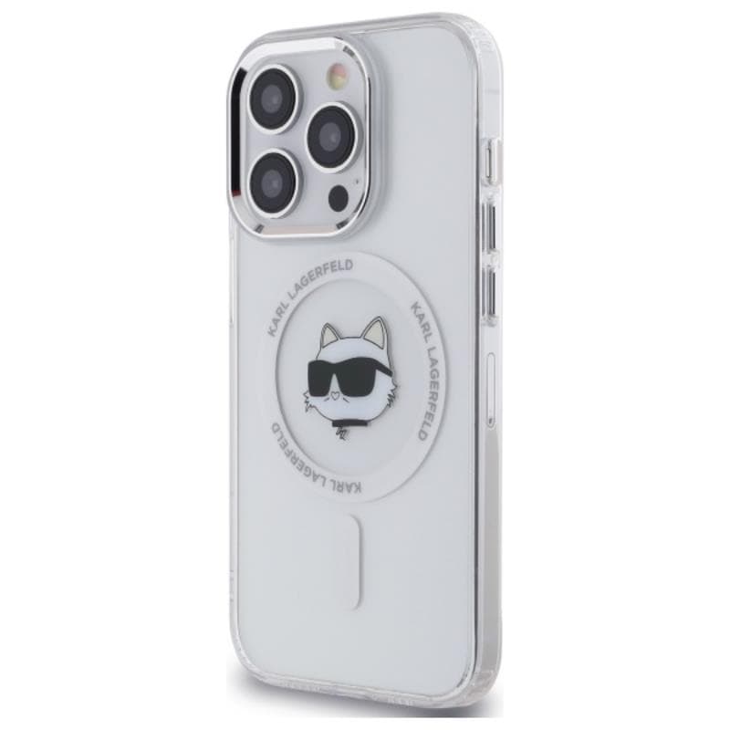Karl Lagerfeld IML Metal Choupette Head MagSafe - Case for iPhone 13 Pro (White) 2