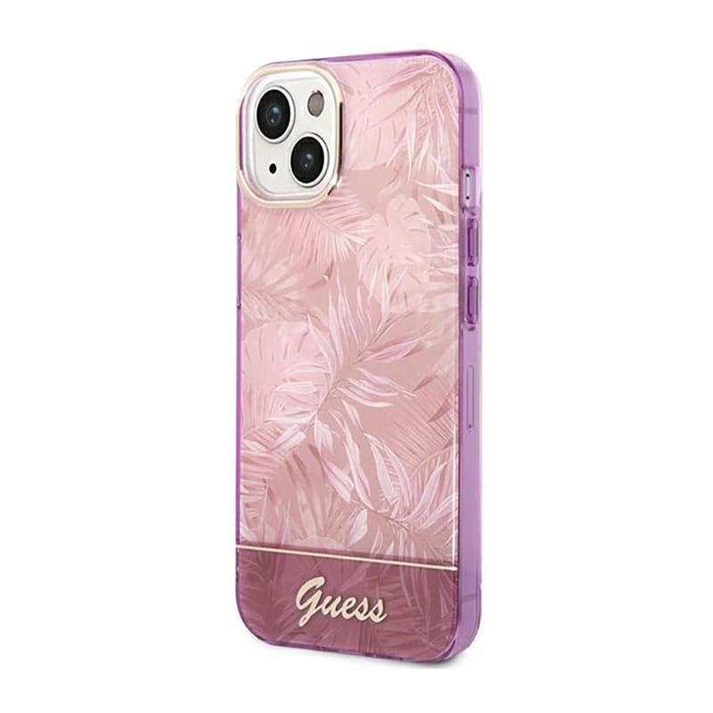 Guess Jungle Case - Case for iPhone 14 Plus (Pink) 2