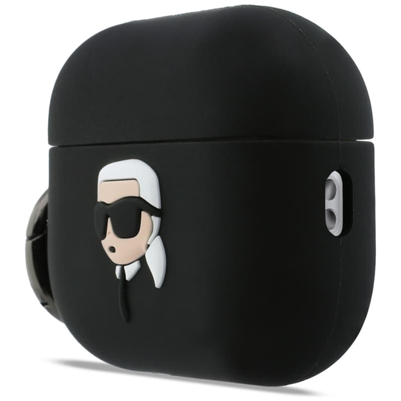Karl Lagerfeld Silicone Karl Head 3D - AirPods Pro 3 Case (Black) 2