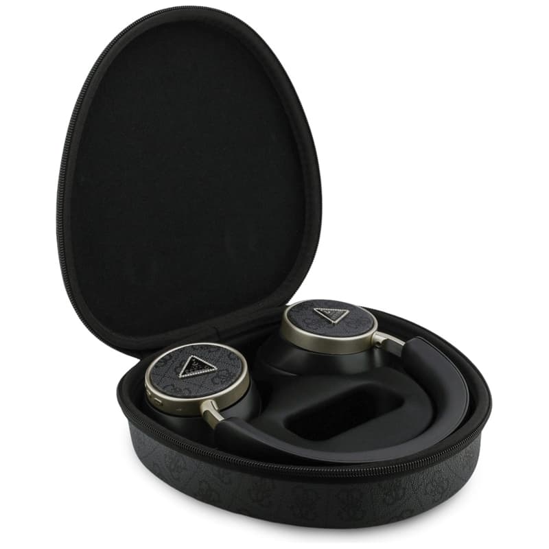 Guess 4G Triangle Logo - Wireless Bluetooth V5.4 ENC On-Ear Headphones (Black) 5