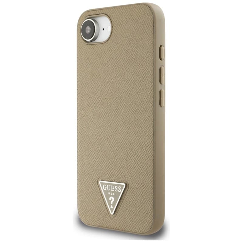 Guess Grained Triangle MagSafe - Case for iPhone 16e (brown) 2