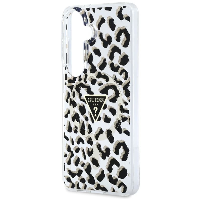 Guess IML Leopard Print Triangle MagSafe - Samsung Galaxy S26 Case (Black) 6