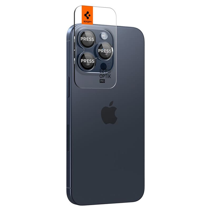 Spigen Optik Pro GLAS.TR EZ Fit Camera Protector 2-Pack - Lens protection glass for iPhone 15 Pro / iPhone 15 Pro Max / iPhone 14 Pro / iPhone 14 Pro Max (2 pcs 2