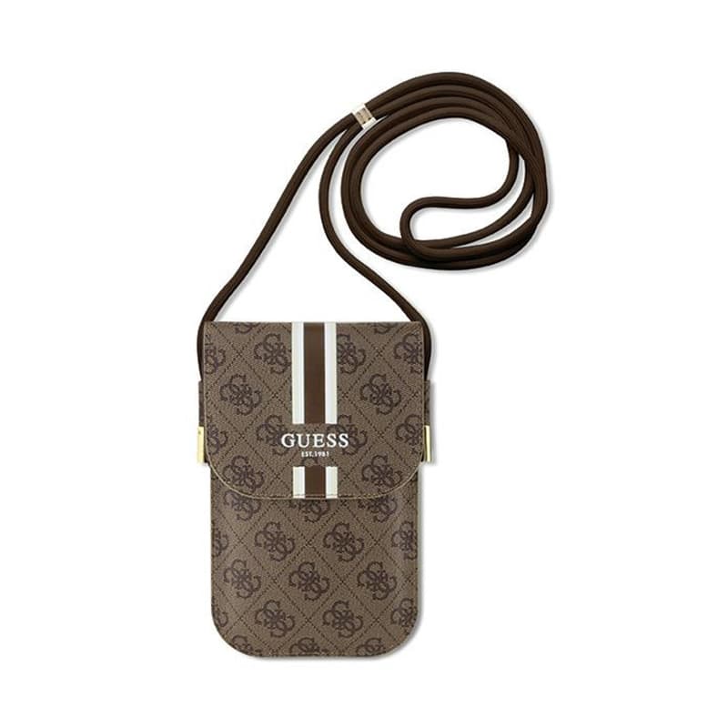 Guess 4G Stripes - Phone crossbody bag (brown) 1