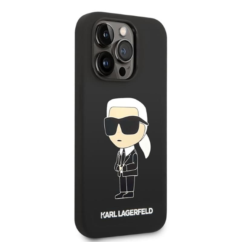 Karl Lagerfeld Silicone NFT Ikonik MagSafe - Case for iPhone 14 Pro Max (Black) 4