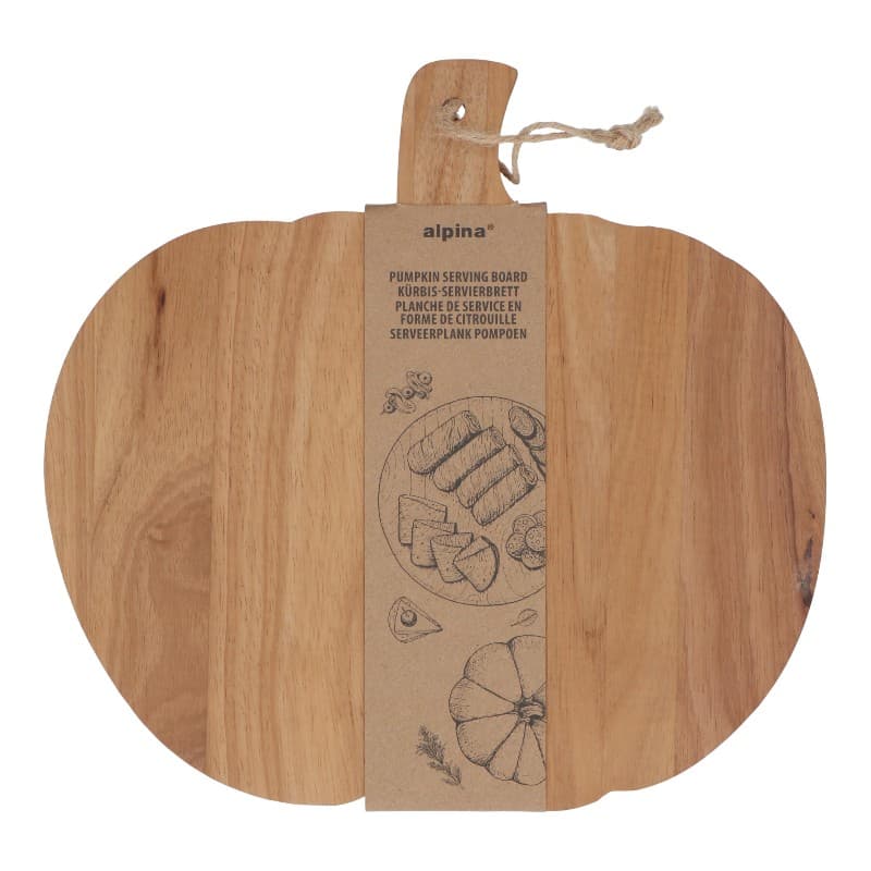 Alpina - Pumpkin-shaped wooden serving board 30x29 cm 3
