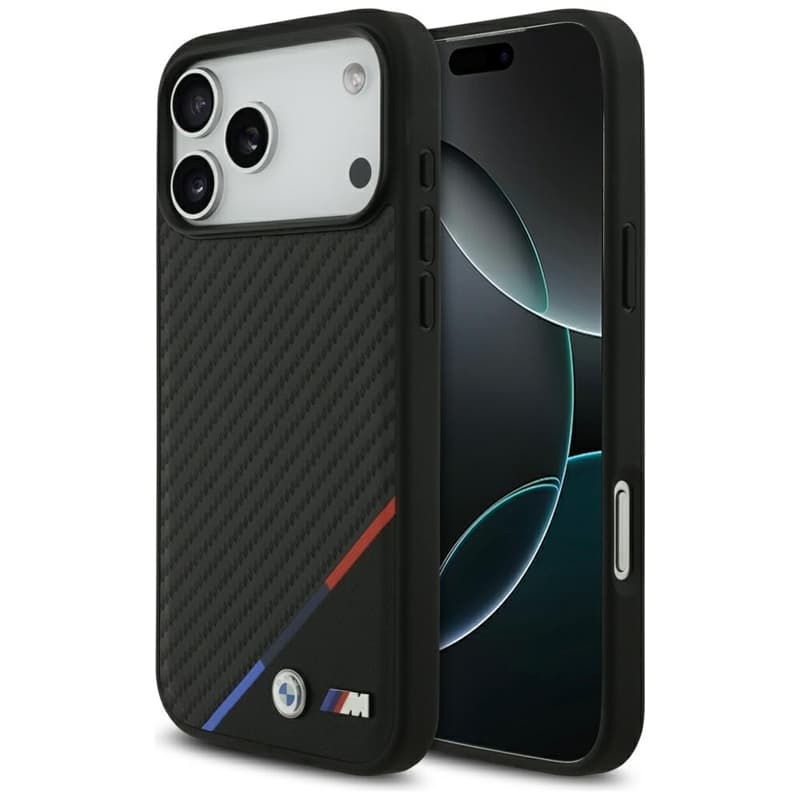 BMW M Carbon Tricolor Line MagSafe - Case iPhone 17 Pro Max (black) 1