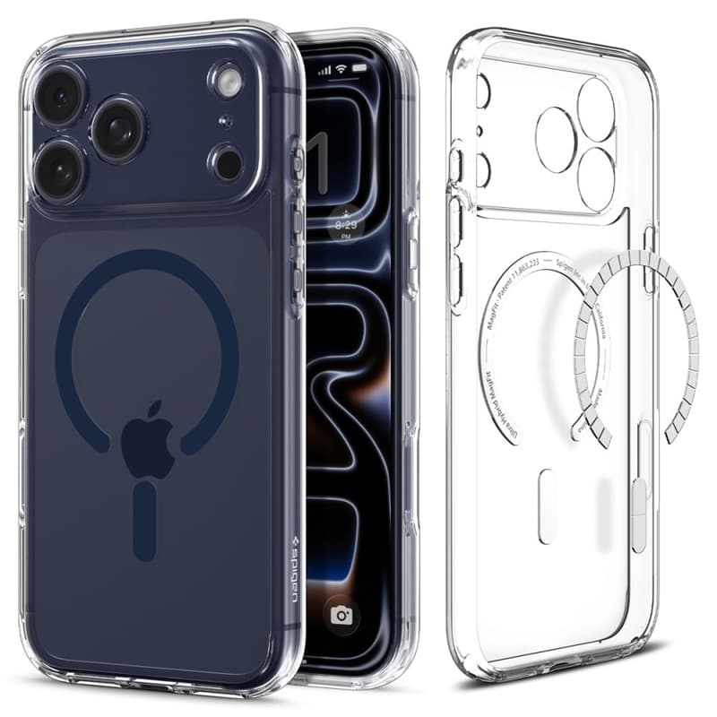 Spigen Ultra Hybrid Mag MagSafe - Case for iPhone 17 Pro (Clear/Deep Blue) 1