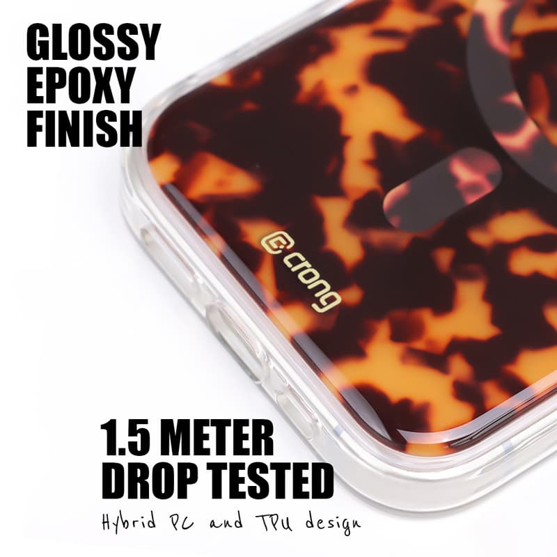Crong Deluxe MAG Cover - iPhone 17 Pro Max MagSafe Case (Tortoise) 4