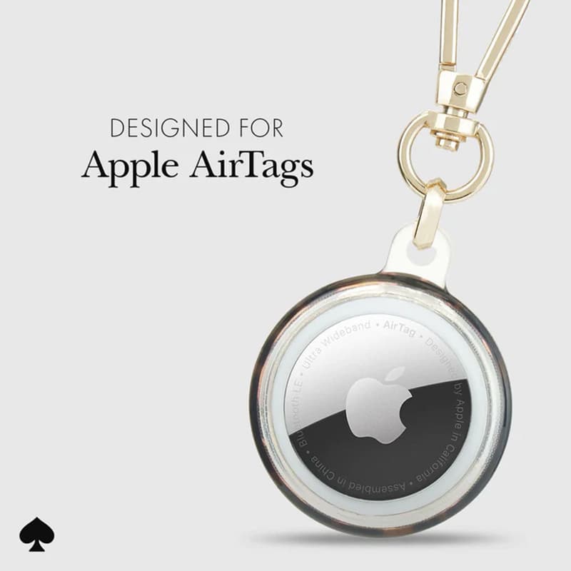 Kate Spade New York Keychain Holder - Protective pendant case for Apple AirTag 1 / 2 (Tortoiseshell) 7