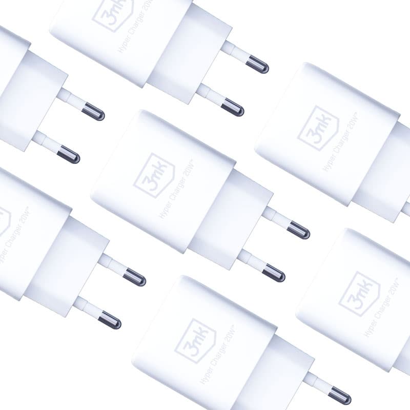 3mk Hyper Charger - USB-A QC 3.0 + USB-C PD 20W mains charger (White) 6