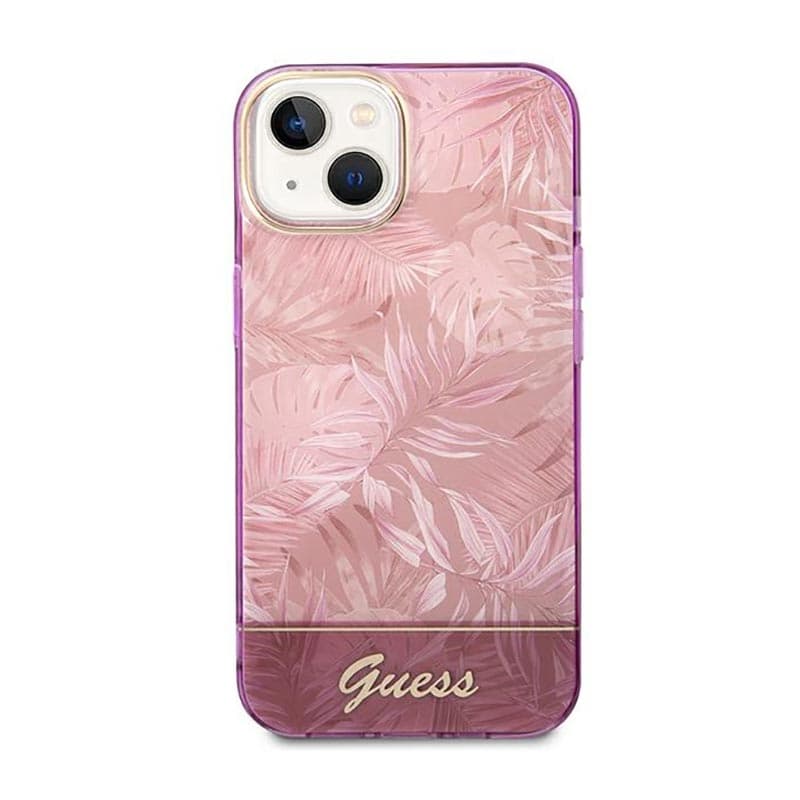 Guess Jungle Case - Case for iPhone 14 Plus (Pink) 3