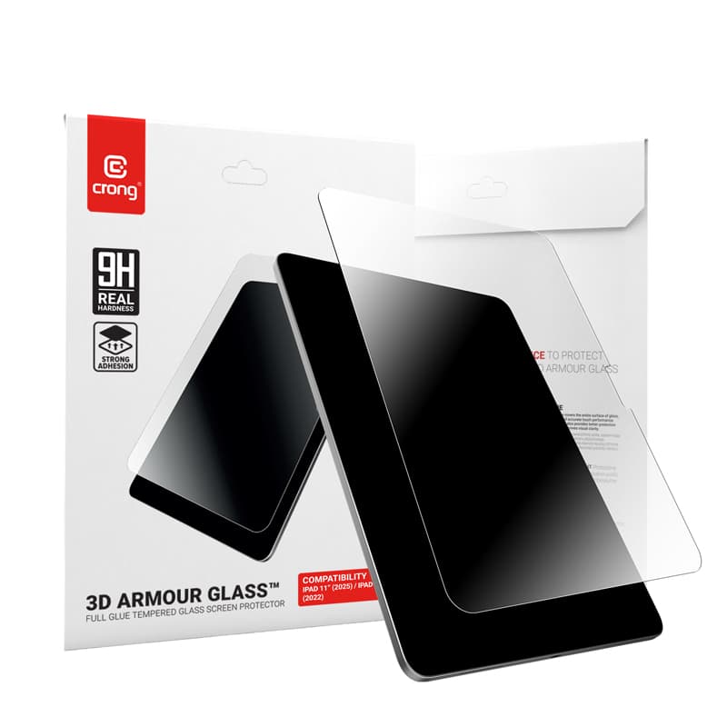 Crong 3D Armor Glass – Tempered Glass iPad 11" (2025) / iPad 10.9" (2022) 1