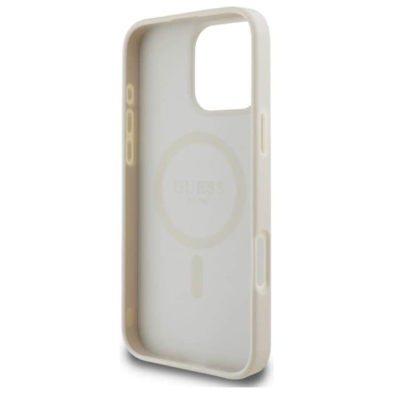 Guess Grained Ring MagSafe - Case for iPhone 16 Pro Max (beige) 7