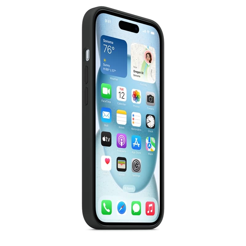 Apple Silicone Case – Silicone Case with MagSafe for iPhone 15 (Black) 7