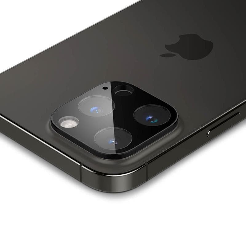 Spigen Optik.TR Camera Lens Protector 2-Pack - Lens protection glass for iPhone 16 Pro / 16 Pro Max / 15 Pro / 15 Pro Max / 14 Pro / 14 Pro Max (Black) 5