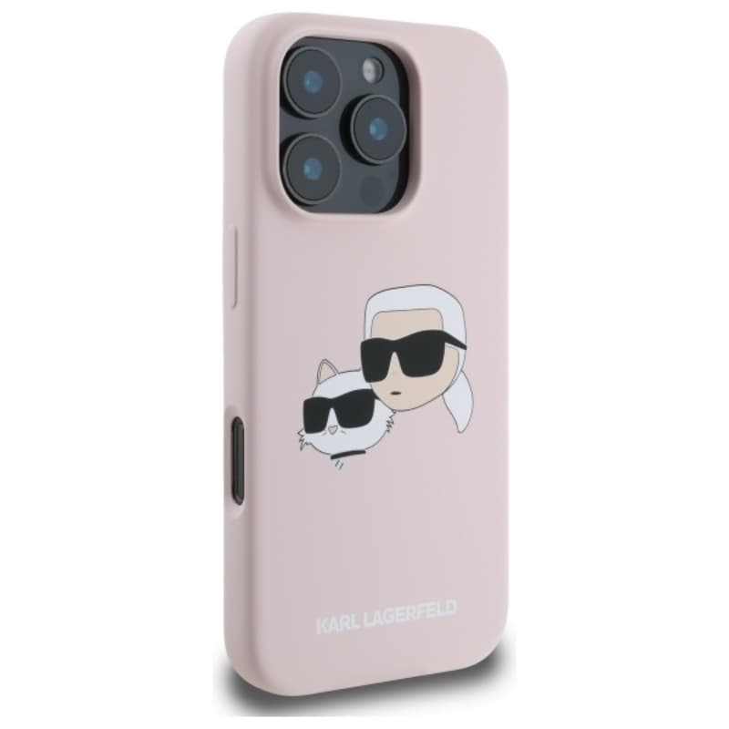 Karl Lagerfeld Silicone Double Heads Print MagSafe - Case iPhone 16 Pro Max (pink) 4