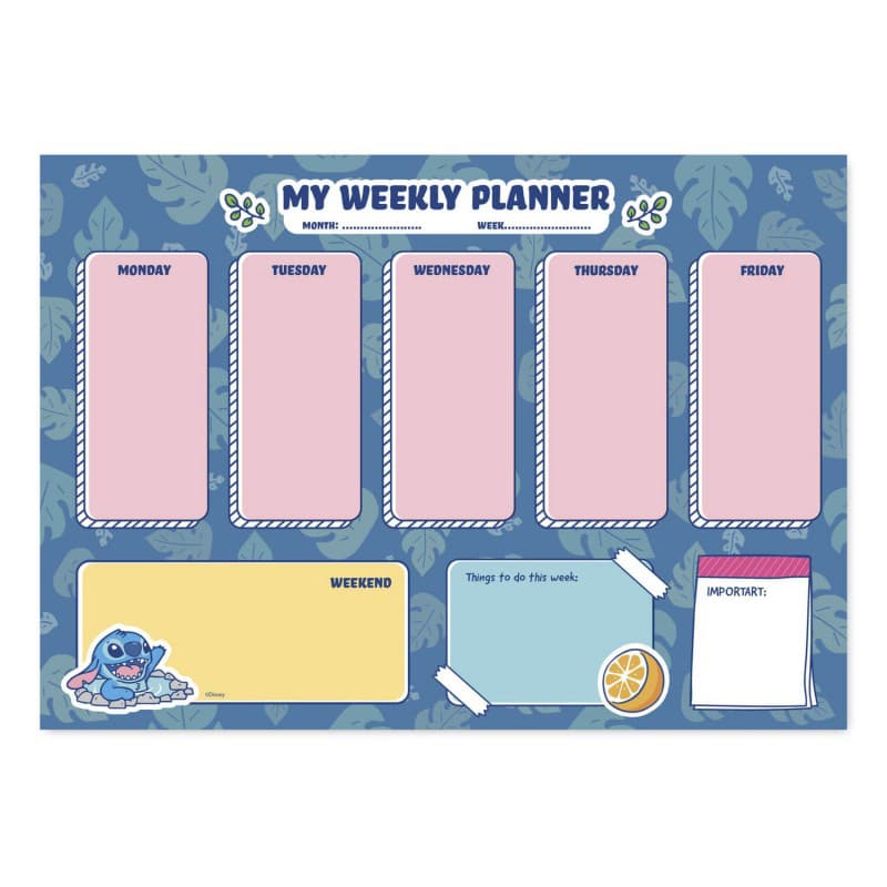 Disney Stitch - Weekly Planner 54 Pages A4 1