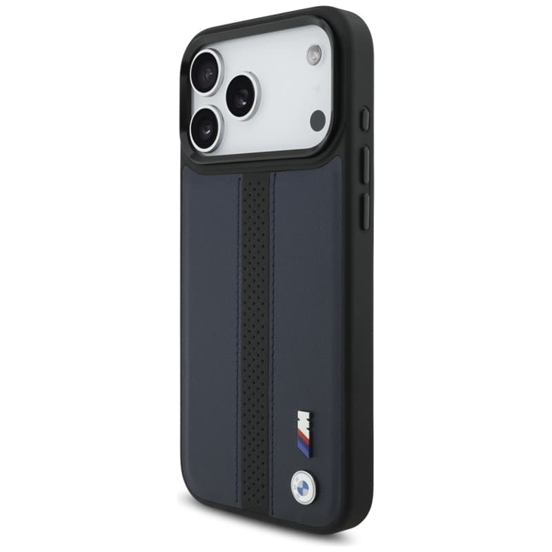 BMW M Perforated Stripe Logo MagSafe - iPhone 17 Pro Max Case (Navy Blue) 2