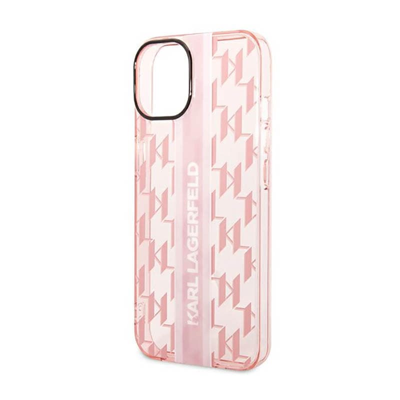 Karl Lagerfeld Mono Vertical Stripe - Case for iPhone 14 Plus (Pink) 6