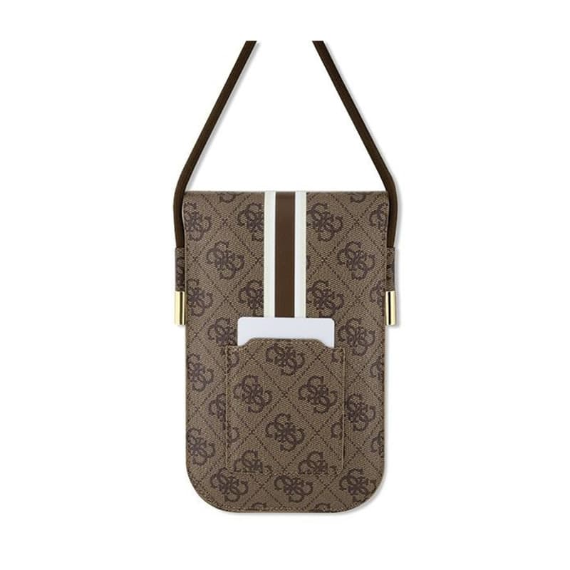 Guess 4G Stripes - Phone crossbody bag (brown) 2
