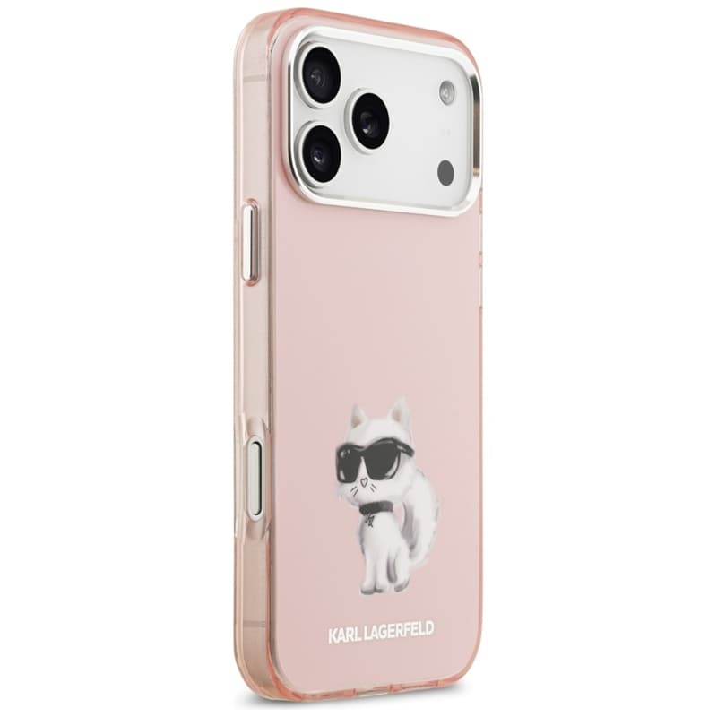 Karl Lagerfeld IML Aquarelle Choupette & Logo MagSafe - Case iPhone 17 Pro (Pink) 4