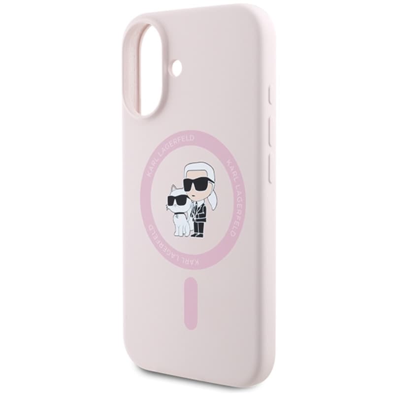 Karl Lagerfeld Silicone Karl & Choupette Ring MagSafe - Case iPhone 16 (pink) 6