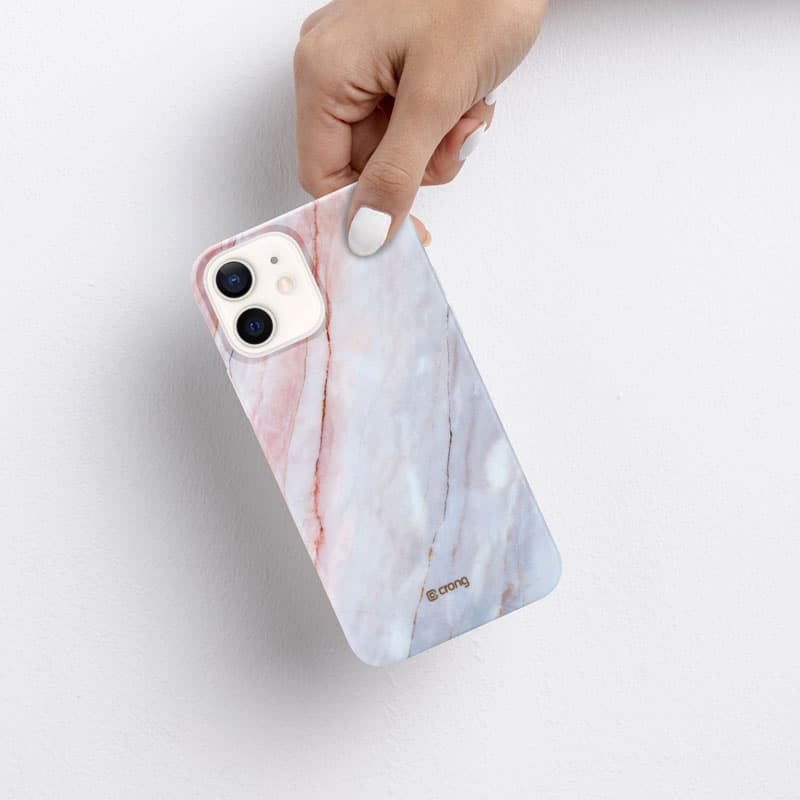 Crong Marble Case - Case for iPhone 12 Mini (Pink) 5