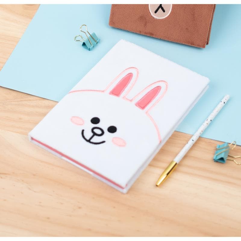 Line Friends - Plush Notebook A5 (white) 1