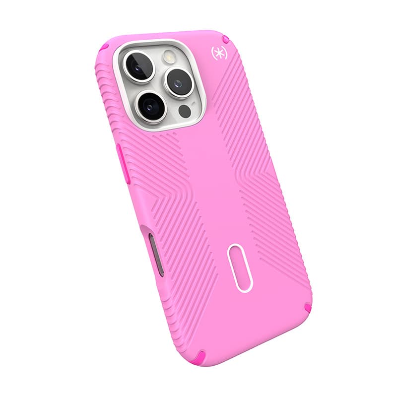 Speck Presidio2 Grip ClickLock & MagSafe - iPhone 16 Pro Case (True Pink / Shocking Pink / White) 8
