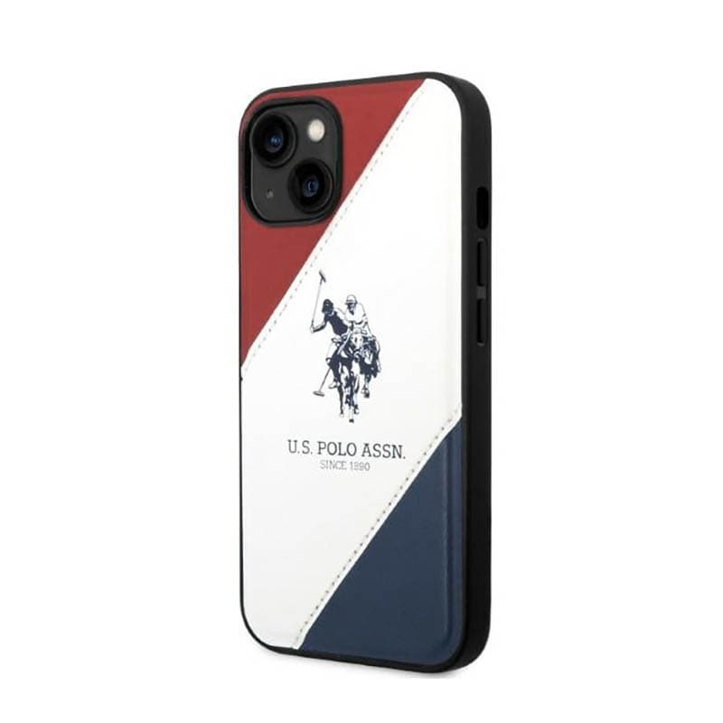 US Polo Assn Tricolor Embossed - Case for iPhone 14 Plus (White) 2