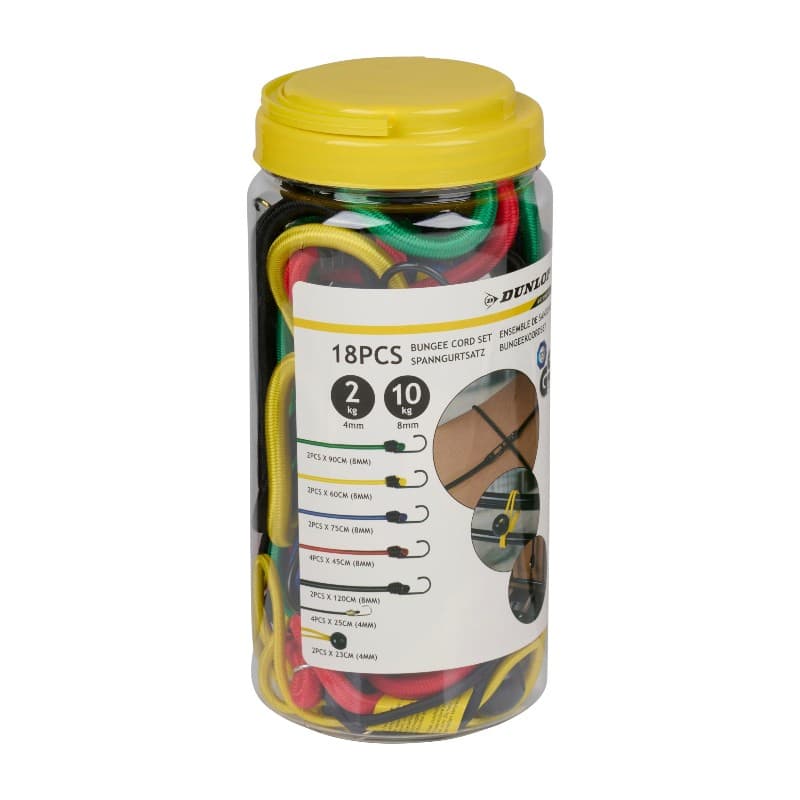 Dunlop - Bungee / Luggage Cords with Hooks 18 pcs 2