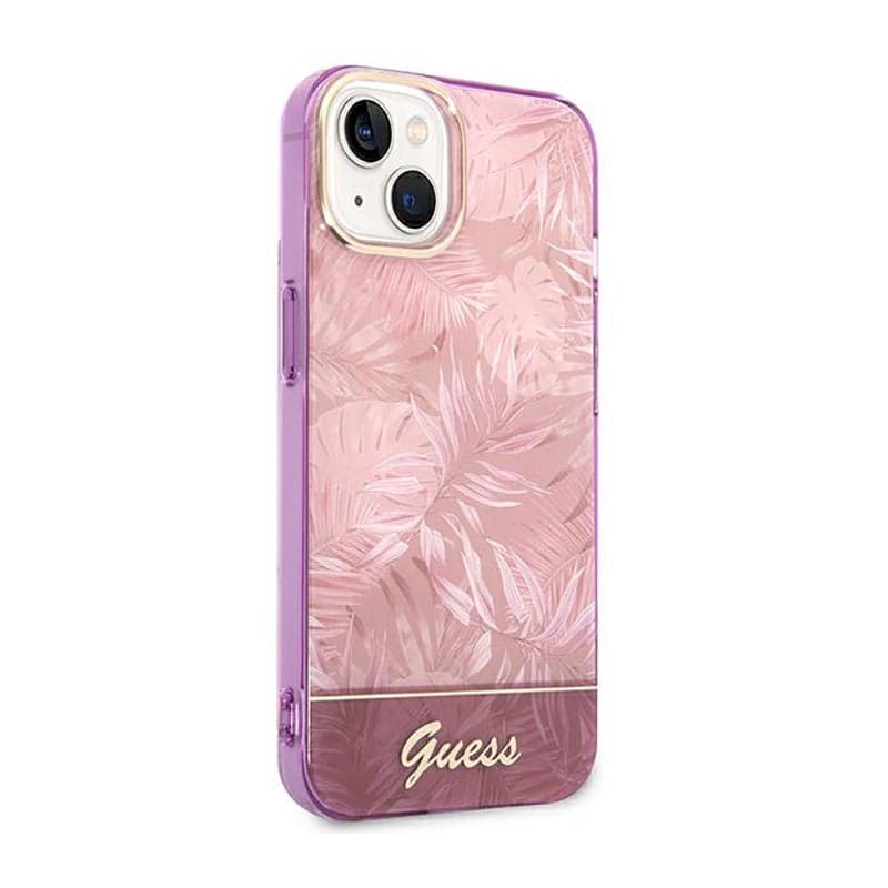 Guess Jungle Case - Case for iPhone 14 Plus (Pink) 4